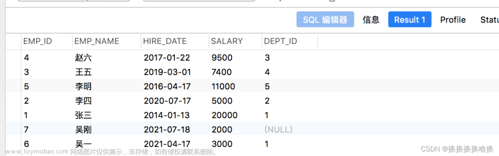 navicat使用及SQL查詢語法