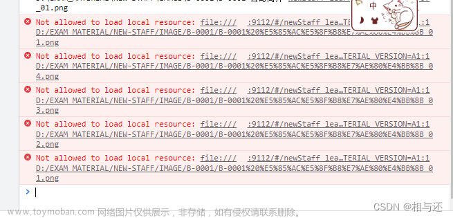 vue解决Not allowed to load local resource
