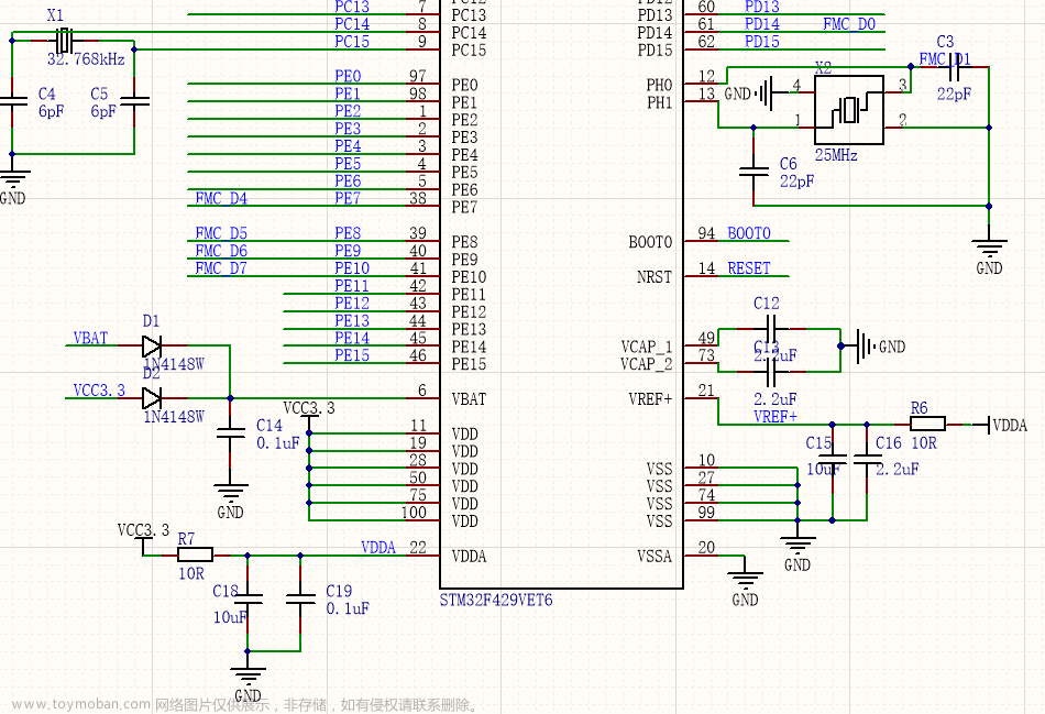 STM32F103xx / STM32F429VET6最小系统原理图