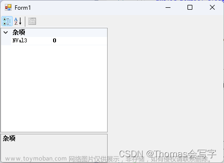 C# PropertyGrid 简单使用