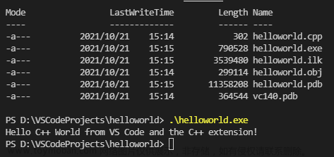 使用Microsoft C++編譯器配置VSCode
