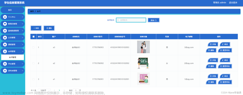 基于Java+SpringBoot+Vue前后端分離學(xué)生信息管理設(shè)計實現(xiàn)