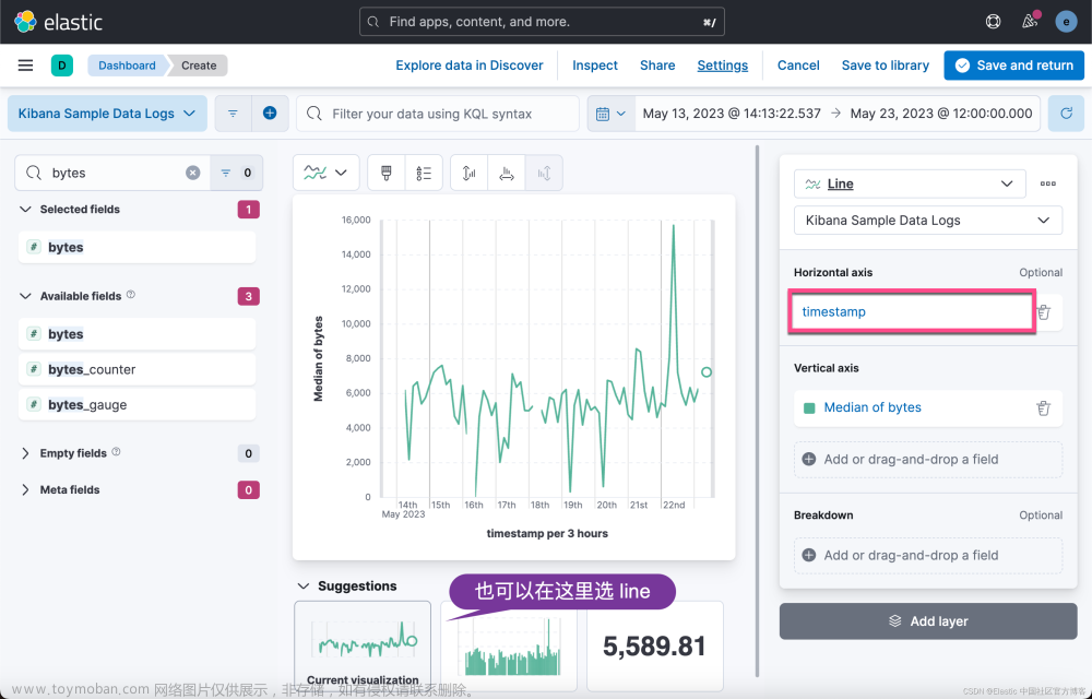 Kibana：创建你的第一个仪表板