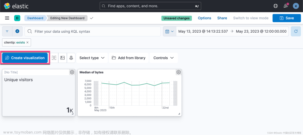 Kibana：创建你的第一个仪表板