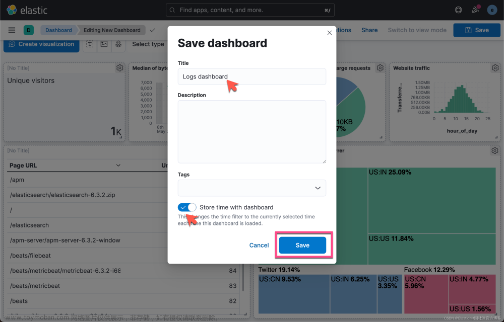 Kibana：创建你的第一个仪表板