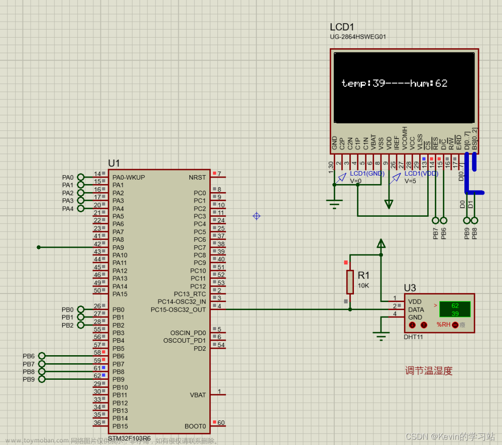 基于STM32的温湿度检测（程序+Proteus仿真+论文）