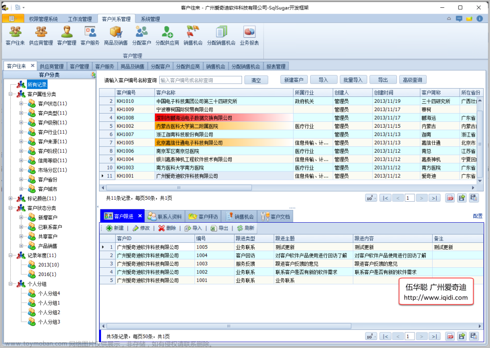 基于SqlSugar的开发框架循序渐进介绍（30）-- 整合客户关系管理系统模块功能