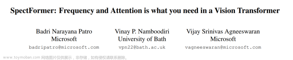 Transformer仅有自注意力还不够？微软联合巴斯大学提出频域混合注意力SpectFormer