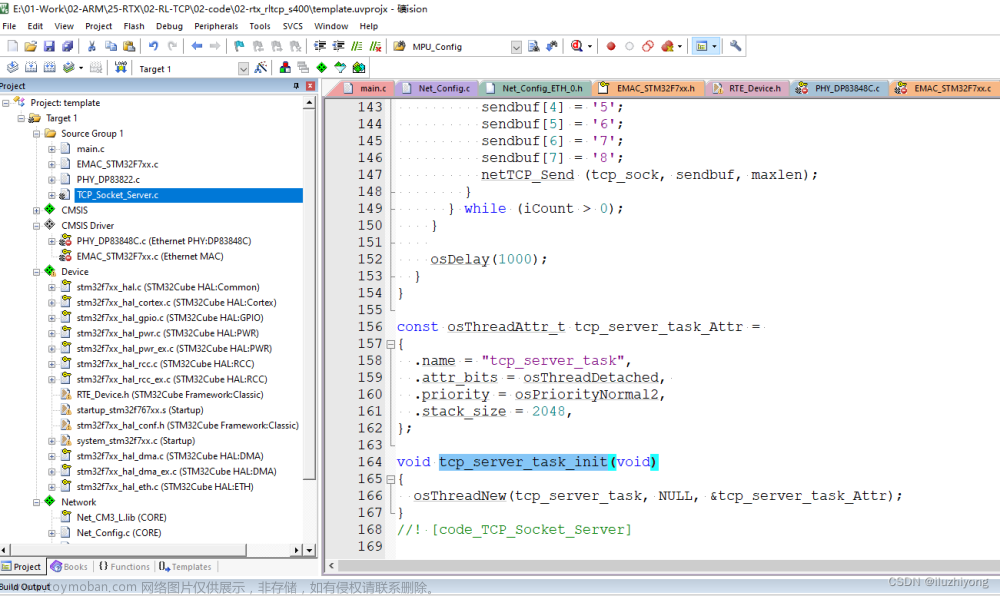 STM32F7xx Keil5 RTX RL-TCPnet DP83822移植