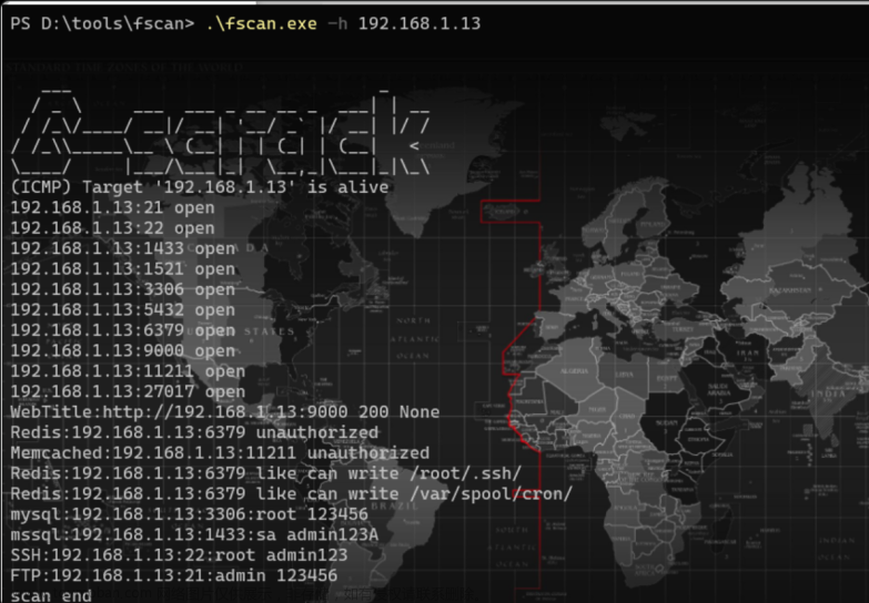 全自动化、全方位内网综合扫描、漏洞扫描开源工具 Fscan
