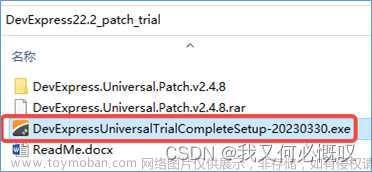 使用DevExpress22.X（Patch）控件库在VisualStudio2022使用C#进行Winform、WPF应用的开发，看这一篇就够了！