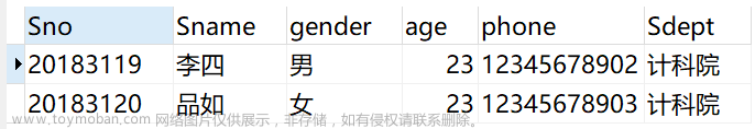 mysql 学生信息管理系统