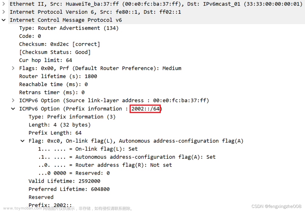 IPv6/ICMPv6-原理介绍+报文分析+配置示例