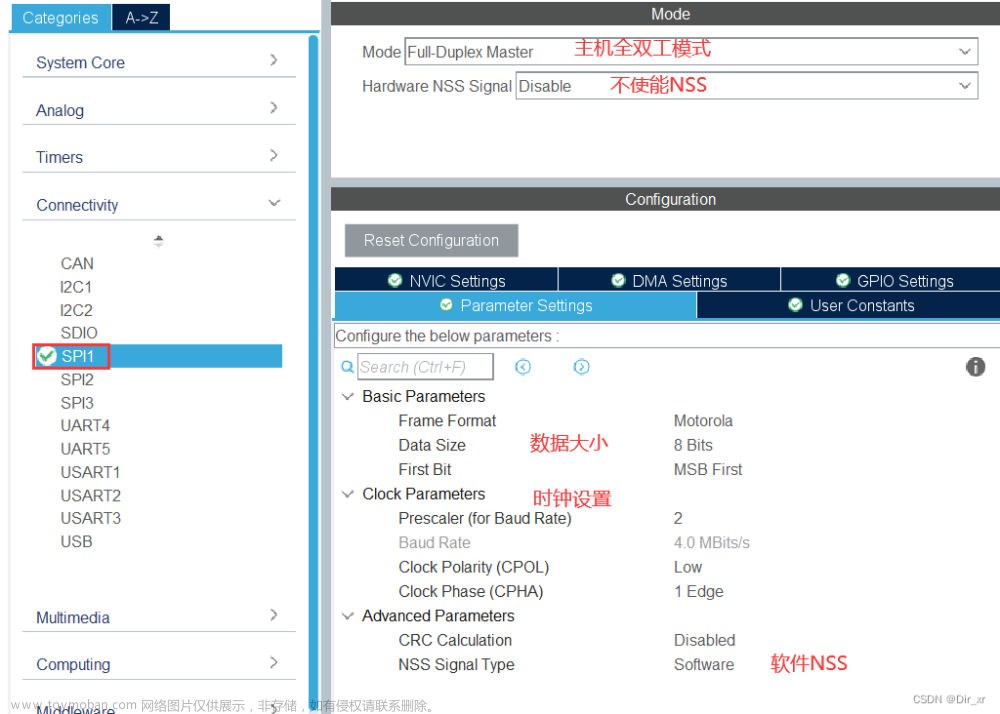 stm32cubemx配置spi,stm32,单片机,嵌入式硬件