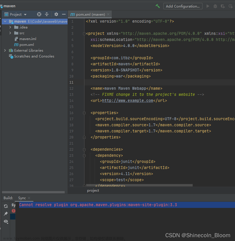 解决Cannot resolve plugin org.apache.maven.plugins:maven-site-plugin:3.3问题,JAVA项目bug总结,maven,java,开发语言