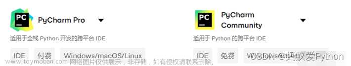 pycharm社区版跟专业版有什么区别,python基础知识,基础知识,Python,pycharm,python,ide,开发语言