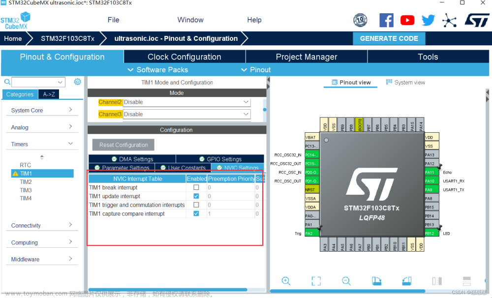 hal库超声波测距,stm32,单片机