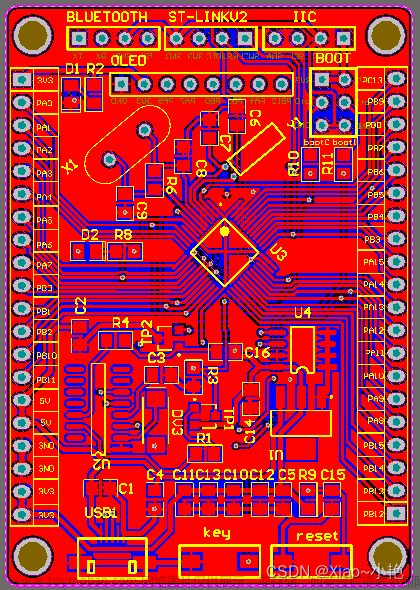 stm32f103c8t6原理图pcb,stm32,最小系统