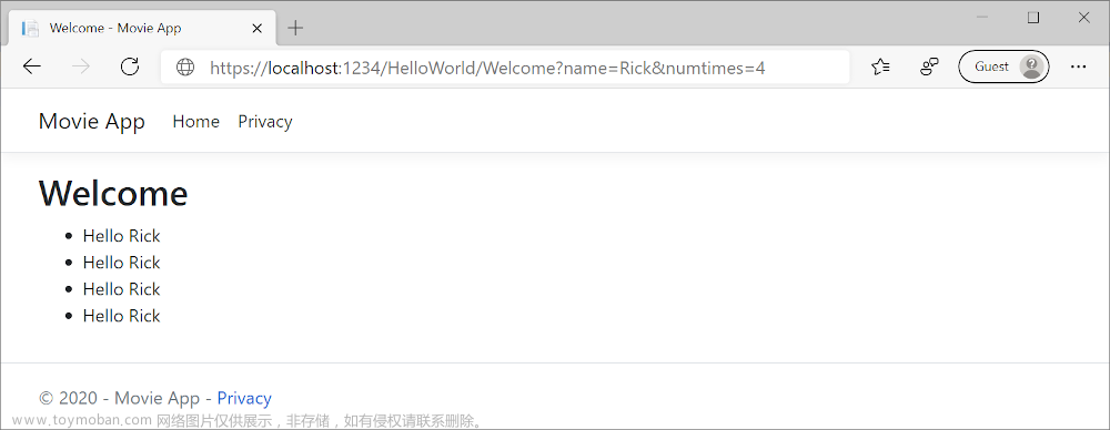 ASP.NET Core MVC -- 將視圖添加到 ASP.NET Core MVC 應(yīng)用,asp.net,mvc,后端