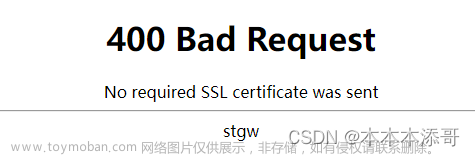 【异常】调用SpringBoot接口时提示错误400 Bad Request No required SSL certificate was sent,000 - 计算机基础,spring boot,ssl,java