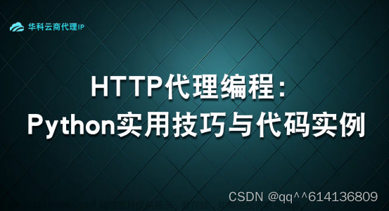 HTTP代理编程：Python实用技巧与代码实例,http,python,网络协议