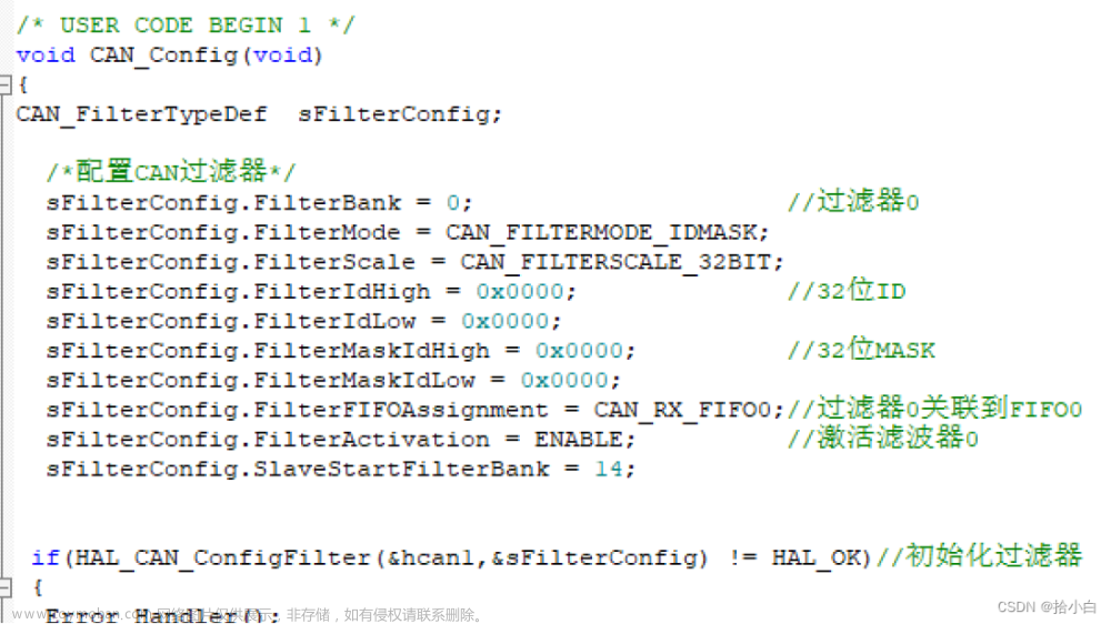 野火STM32电机系列（三）Cubemx配置CAN通信,stm32,单片机,嵌入式硬件