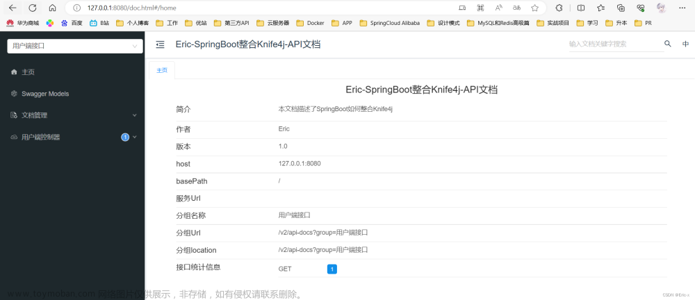 springboot整合knife4j,SpirngBoot,接口调试,spring boot,后端,java