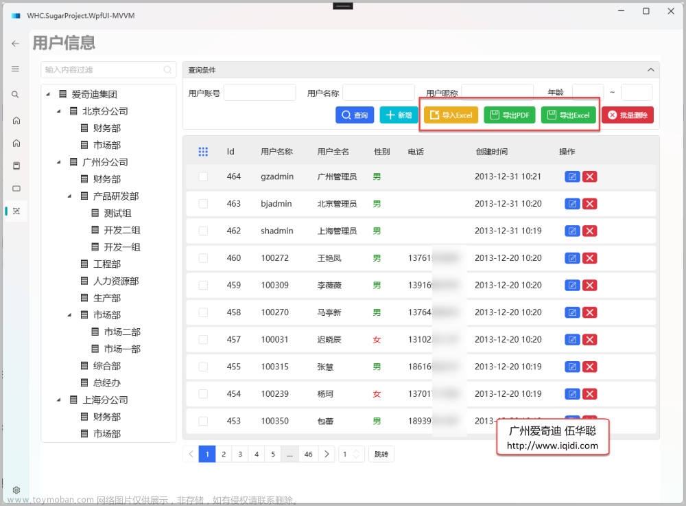 循序渐进介绍基于CommunityToolkit.Mvvm 和HandyControl的WPF应用端开发(5) -- 树列表TreeView的使用