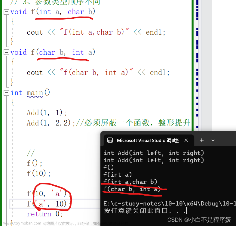 【C++初阶】关键字&命名空间&缺省函数&函数重载入门必看！！！超详解！！！,C++头疼记,c++,开发语言,c语言