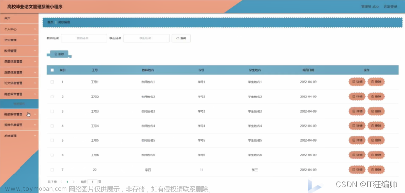 計(jì)算機(jī)畢業(yè)設(shè)計(jì) 基于SSM的高校畢業(yè)論文管理系統(tǒng)小程序的設(shè)計(jì)與實(shí)現(xiàn) Java實(shí)戰(zhàn)項(xiàng)目 附源碼+文檔+視頻講解,計(jì)算機(jī)畢業(yè)設(shè)計(jì),課程設(shè)計(jì),java,開(kāi)發(fā)語(yǔ)言