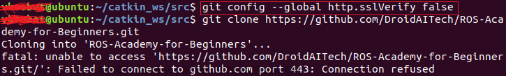 解决Ubuntu18.04的git clone报错Failed to connect to github.com port 443: Connection refused,ROS机器人,git,github,ubuntu,机器人