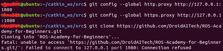 解决Ubuntu18.04的git clone报错Failed to connect to github.com port 443: Connection refused,ROS机器人,git,github,ubuntu,机器人