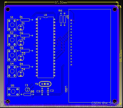 【ST89C51单片机显示电路设计（Altium Designer 10）----绘制PCB原理图双层板】,单片机,嵌入式硬件