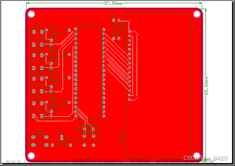 【ST89C51单片机显示电路设计（Altium Designer 10）----绘制PCB原理图双层板】,单片机,嵌入式硬件