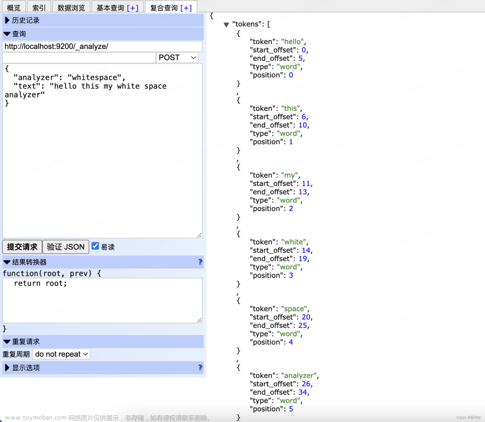 Elasticsearch分词器--空格分词器(whitespace analyzer),Lucene\Elasticsearch学习,elasticsearch,搜索引擎,中文分词