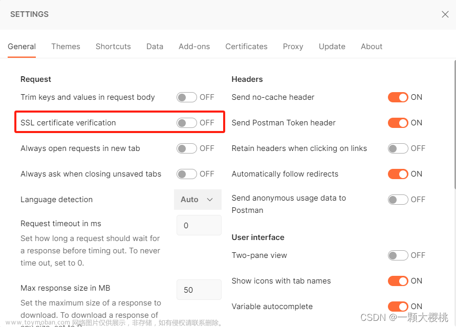 使用postman时，报错SSL Error: Unable to verify the first certificate,锦集,ssl,网络协议,网络,postman