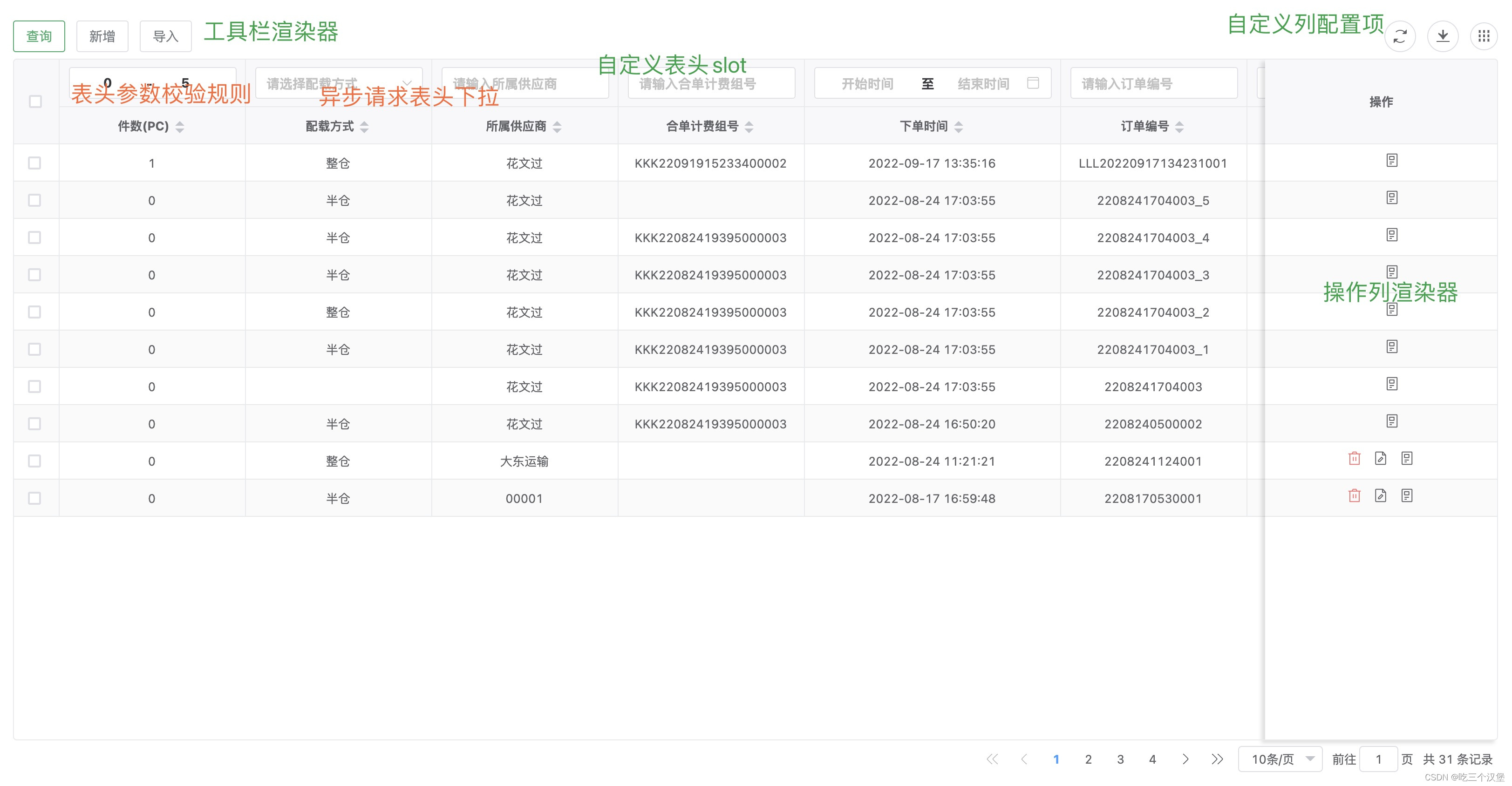 vue3 + vxe-table 封装通用Grid业务组件