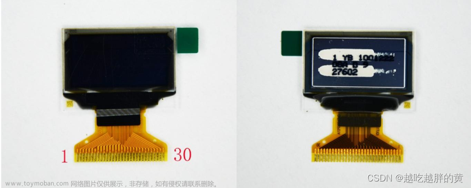 中景园0.96寸 OLED 显示屏 学习笔记