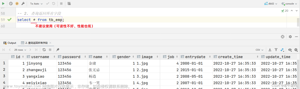 【JaveWeb教程】（20） MySQL数据库开发之 基本查询、条件查询、聚合函数、分组查询、排序查询、分页查询 详细代码示例讲解,# 15天学会JavaWeb开发,MySQL教程,mysql,数据库开发,oracle