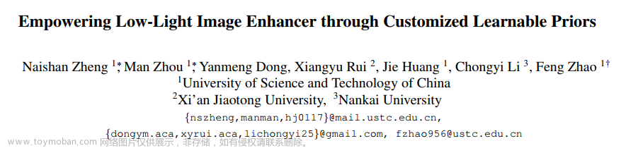 empowering low-light image enhancer through customized learnable priors,论文阅读笔记,论文阅读,笔记