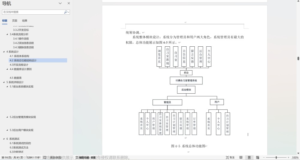 基于SpringBoot Vue自习室管理系统