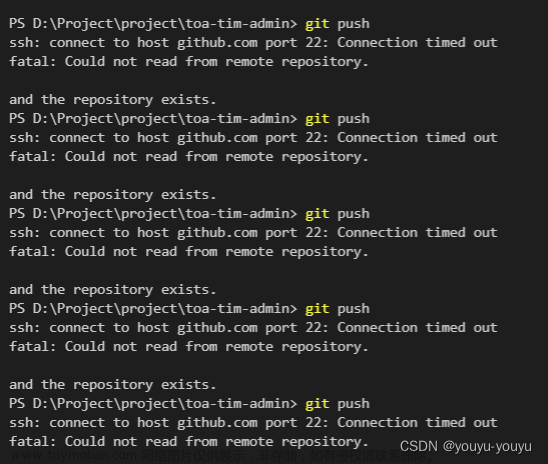 ssh: connect to host github.com port 22: Connection timed out fatal: Could not read from remote repo