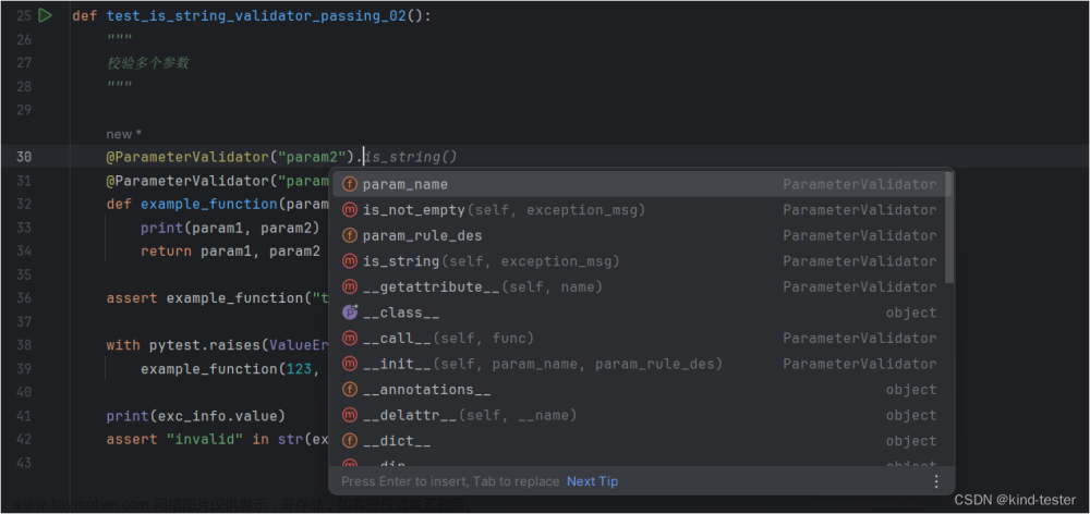 优化 ParamValidator，让编辑器Pycharm智能提示校验方法,Python 装饰器从入门到进阶,python