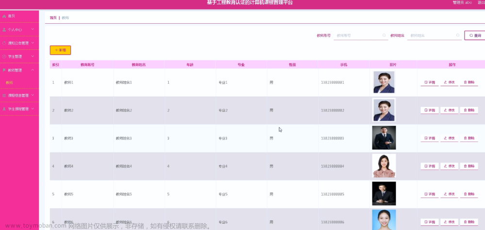 springboot119基于工程教育认证的计算机课程管理平台,毕设项目,毕业设计,java,Java编程