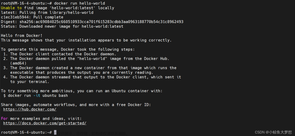 docker 基础手册,Docker,docker,容器,运维,笔记
