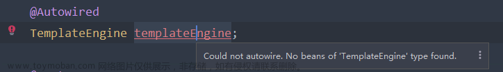 关于在 springboot 中使用 @Autowired 注解来对 TemplateEngine 进行自动装配时，无法注入的问题。