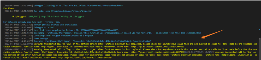 【Azure 应用服务】Azure JS Function 异步方法中执行SQL查询后，Callback函数中日志无法输出问题