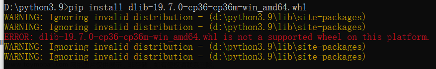 【Error】Win10/Python3.9安装dlib报错：subprocess.CalledProcessError以及解决方法