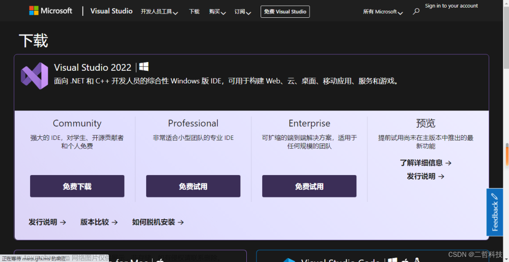 Visual Studio 2022 Professional、Enterprise安装教程