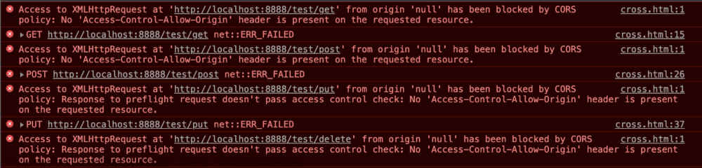 前端跨域主流解决方案（Access to XMLHttpRequest at ‘http..’ from origin ‘null‘ has been blocked by CORS policy）